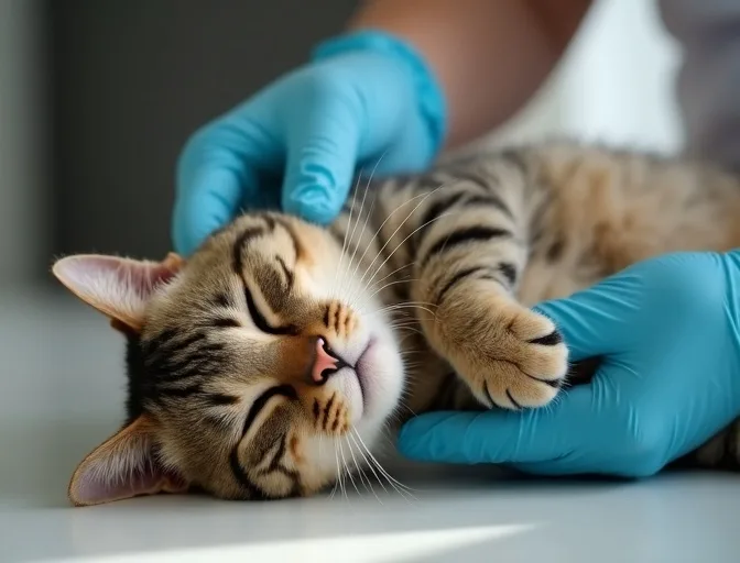 Specialist carefully handling a deceased cat with dignity in Moonee Vale